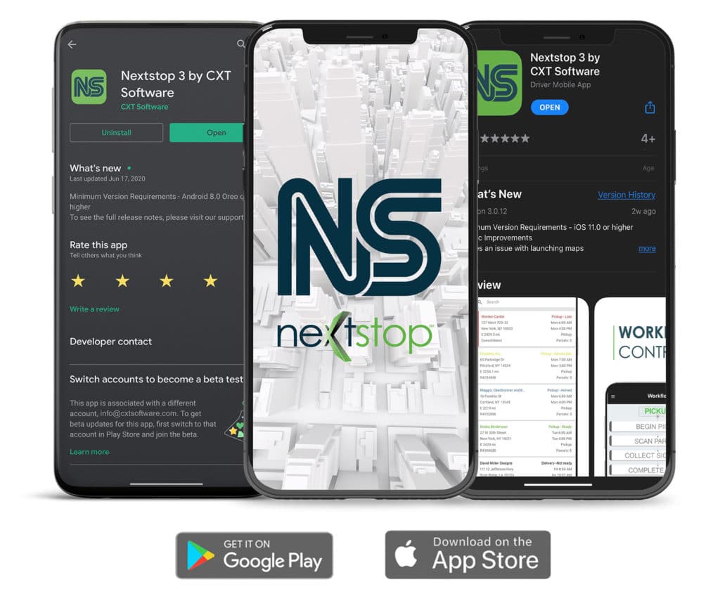courier and last-mile delivery software phone app by cxt software