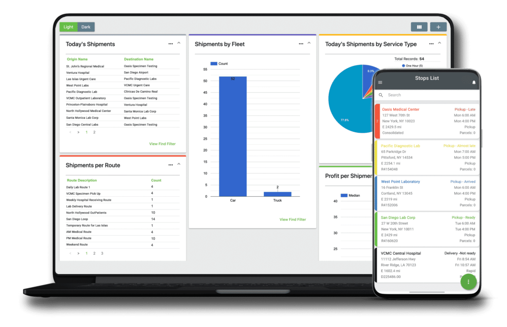 Medical Courier Software & Logistics App CXT Software