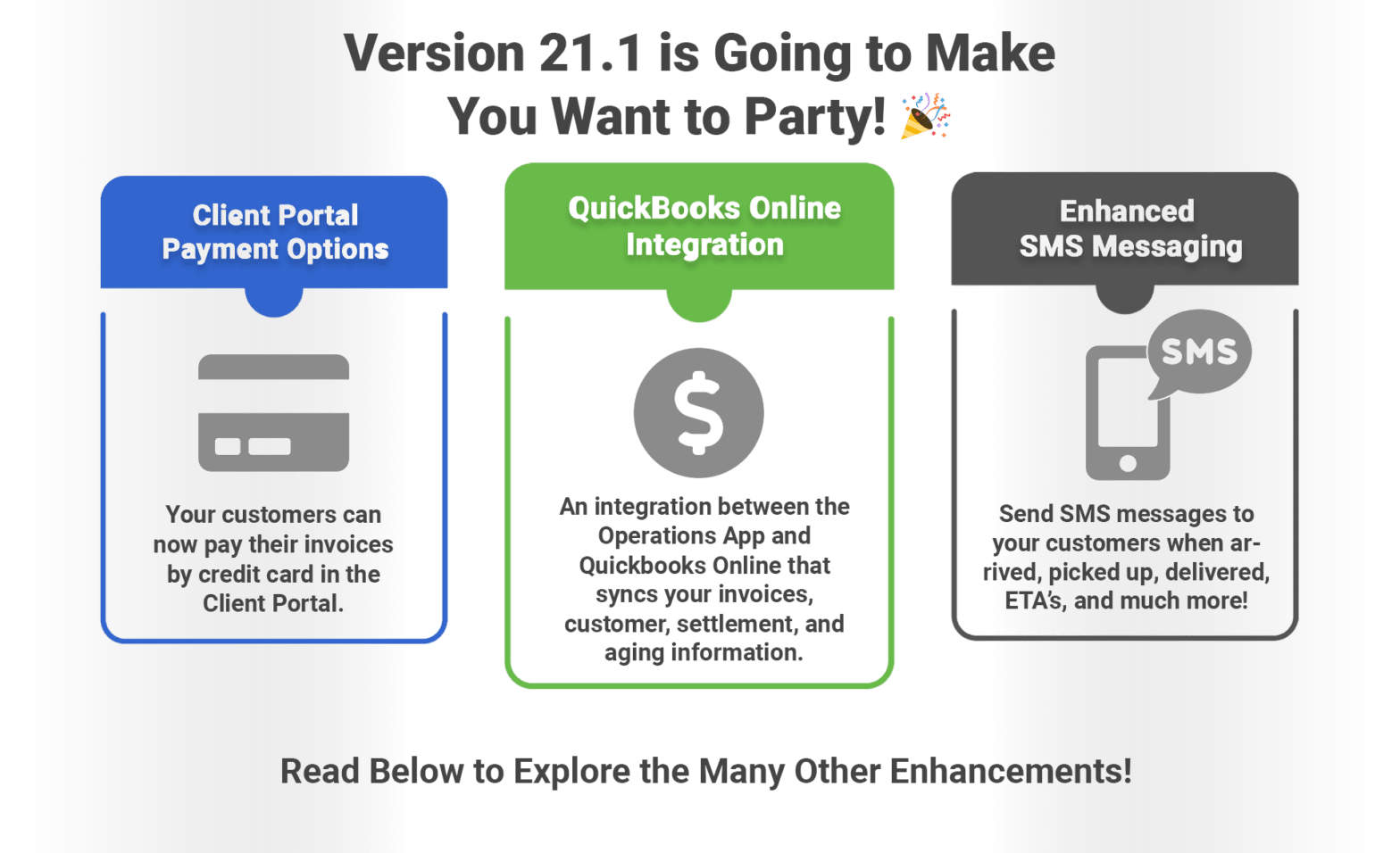 CXT Software Operations App 21.1 version release notes images