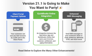 CXT Software Operations App 21.1 version release notes images