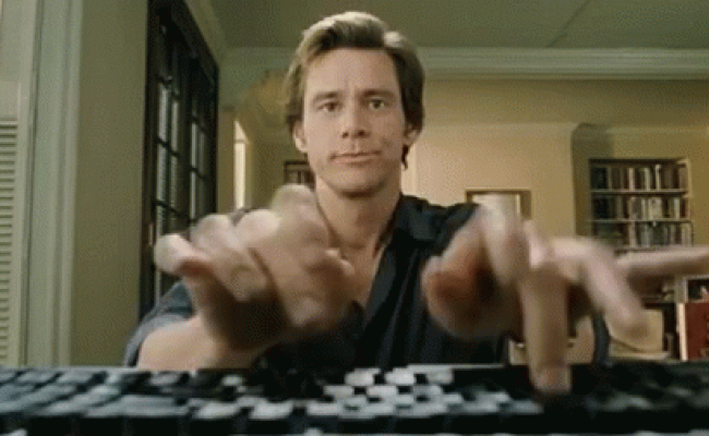 Bruce Almighty - typing gif