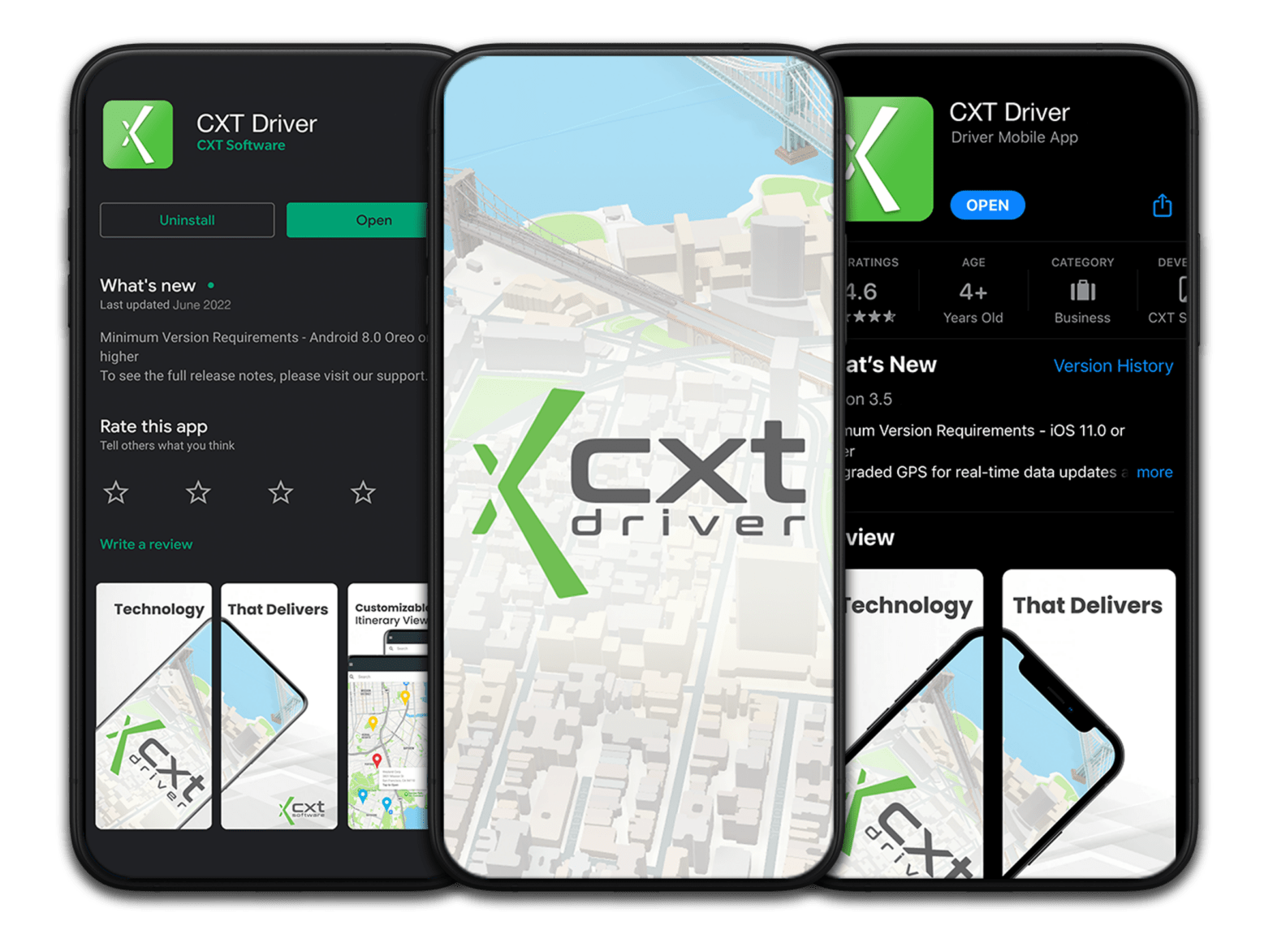 CXT Software Driver App - App store view