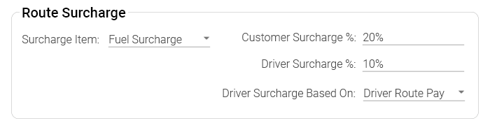 CXT Software route surcharge illustration