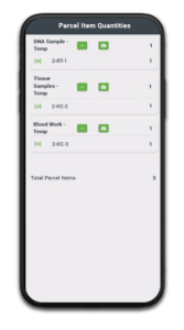 CXT Software Driver App parcel item barcode scanning