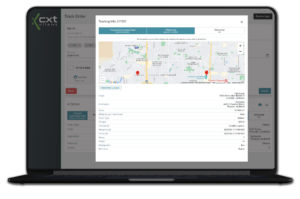 CXT Software detailed tracking view with driver tracking for unauthenticated users