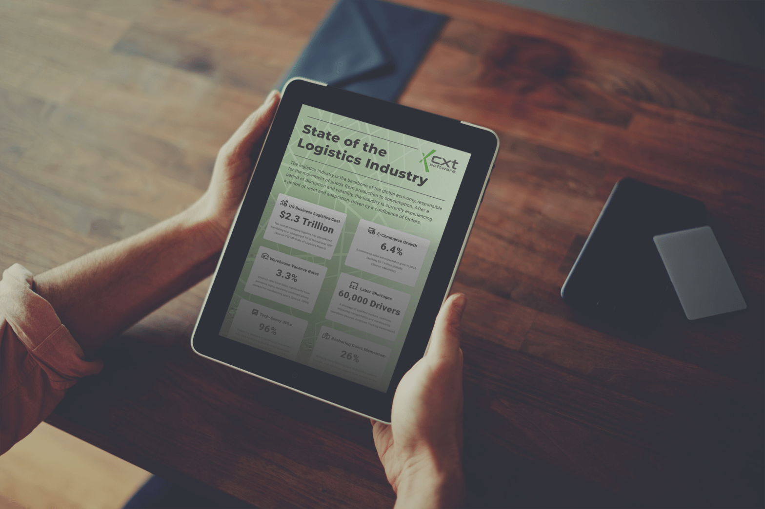 CXT Software logistics report tablet