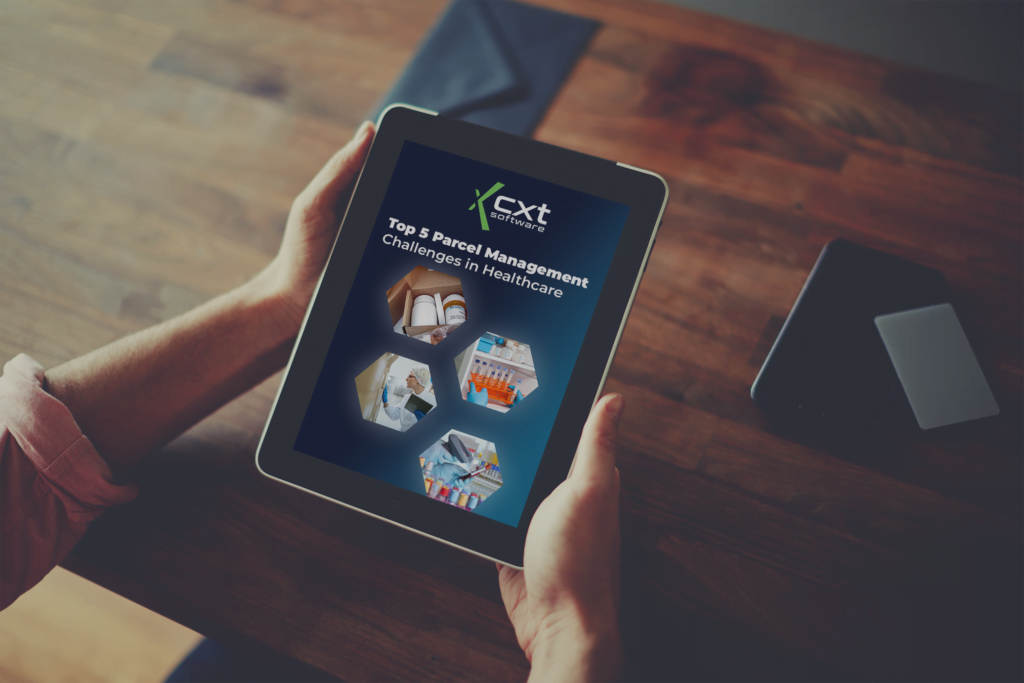 CXT Software healthcare logistics parcel management page image