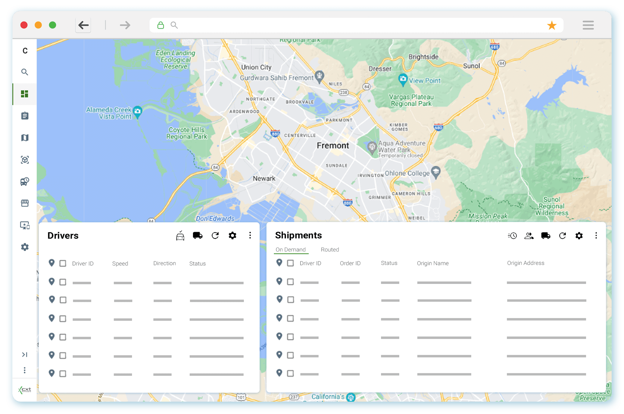 mixed visual dispatch board view for the Operations App