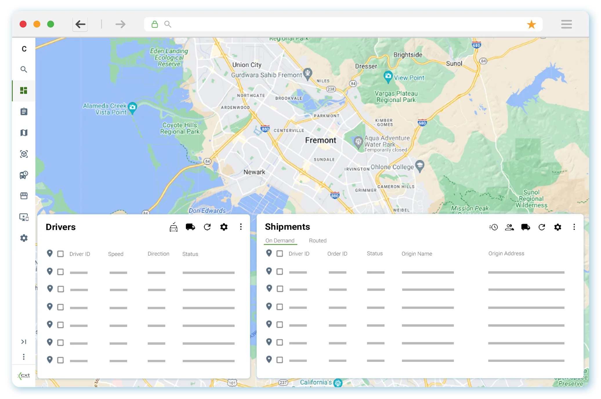 mixed visual dispatch board view for the Operations App