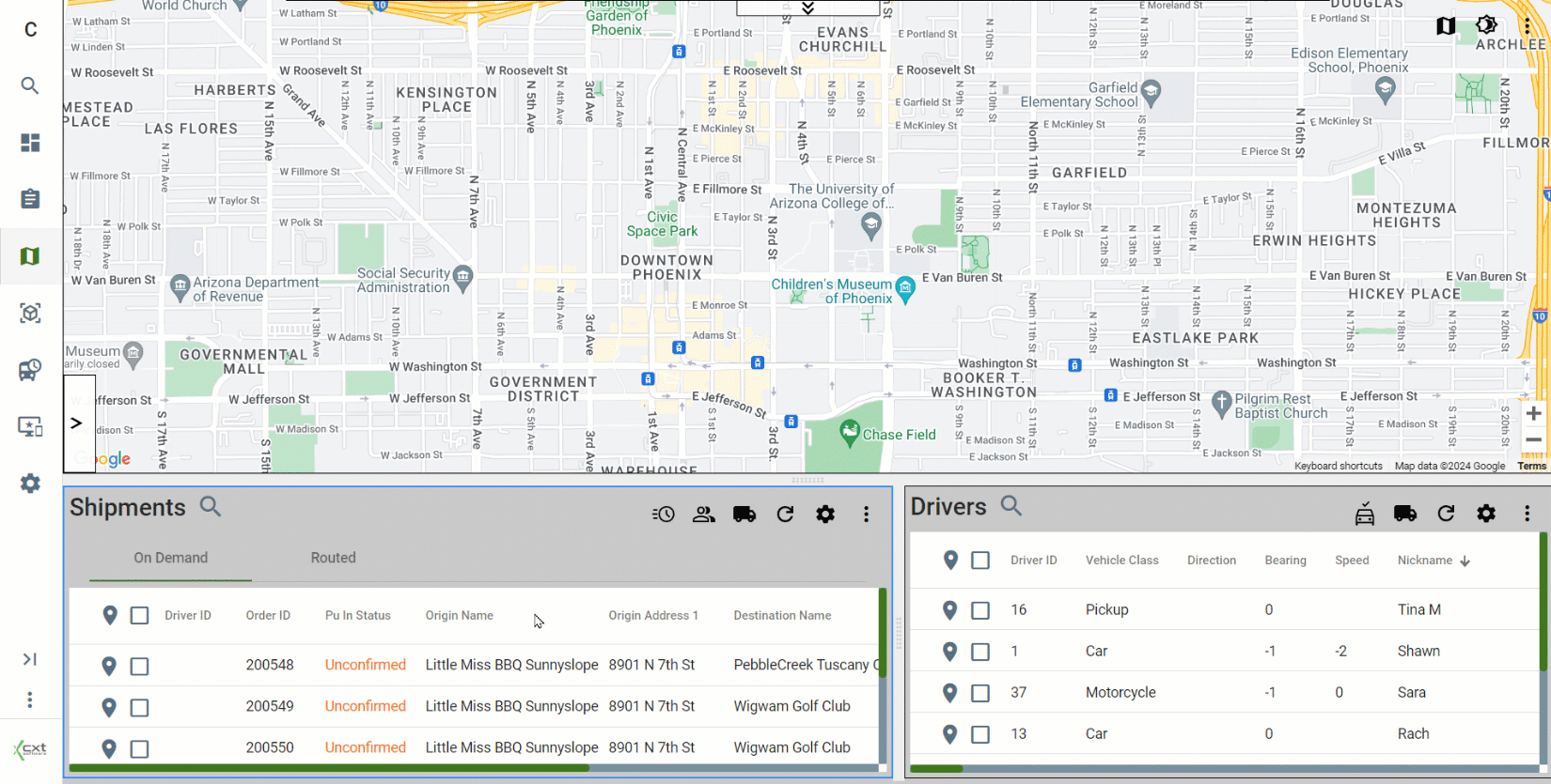 Animated looping GIF screen capture of the new Drag n' Drop functionality in the Visual Dispatch Board