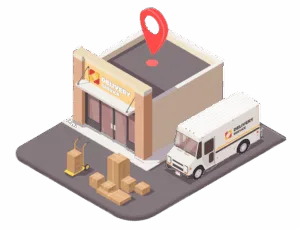 courier delivery location
