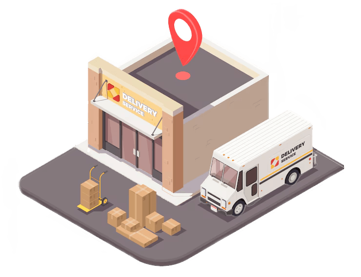 courier delivery location