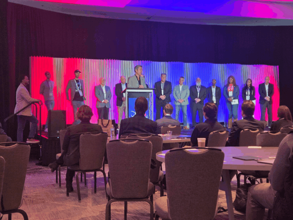 Andy Tryba, CEO of CXT and e-Courier, speaking at Final Mile Forum