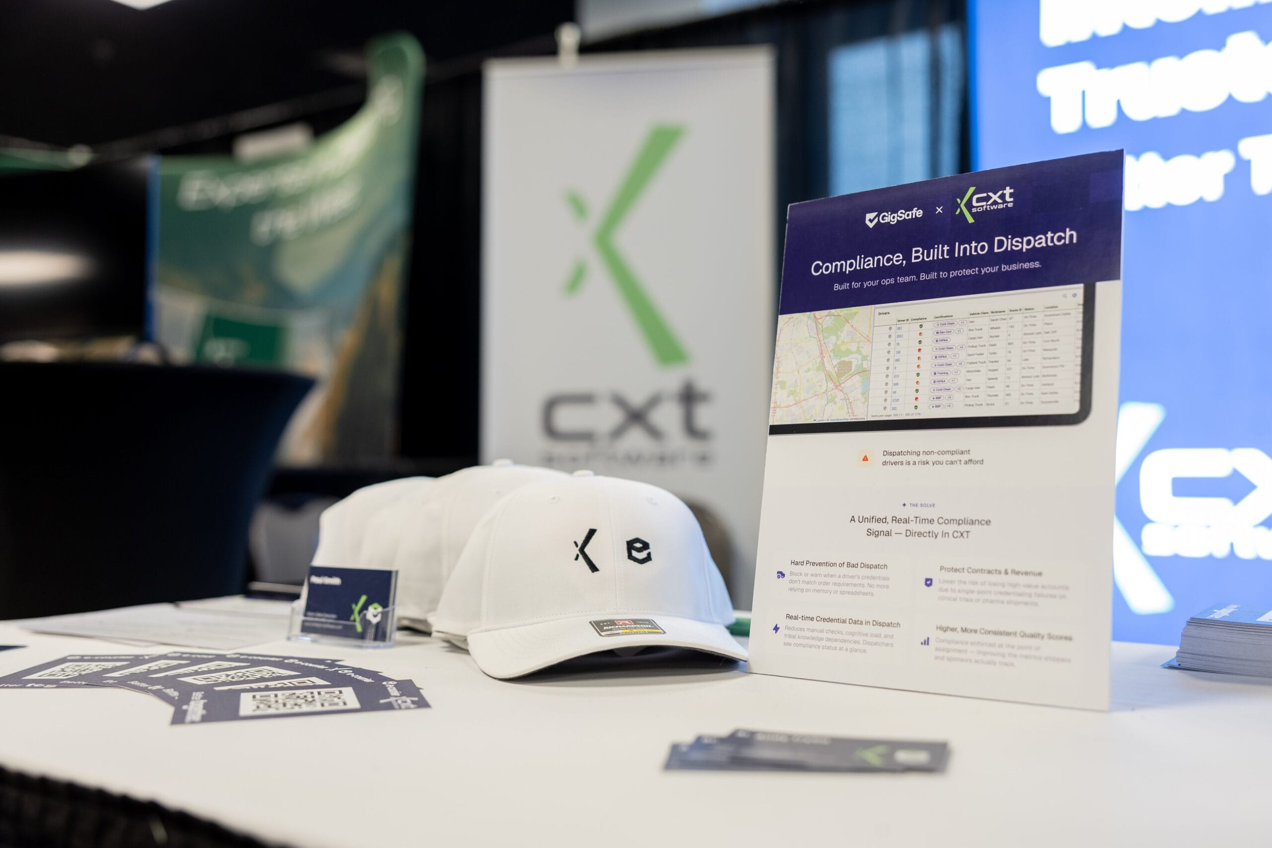 Table goodies at the FMF booth