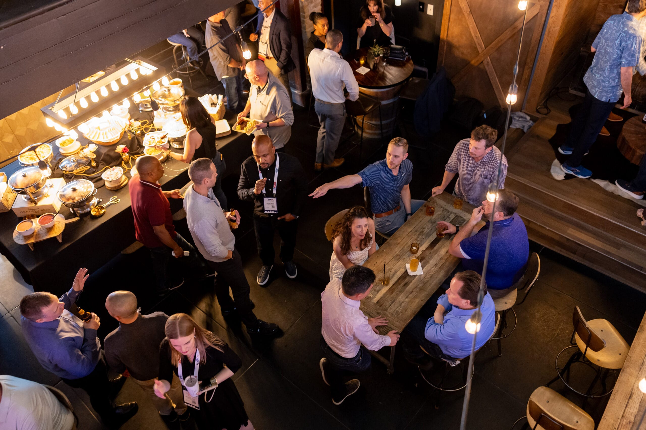 Looking down at the crowd at our private event