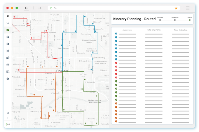 Itinerary Planning Browser Preview