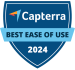 Capterra Ease of Use 2024 Badge CXT Software Capterra Gartner best courier software ease of use
